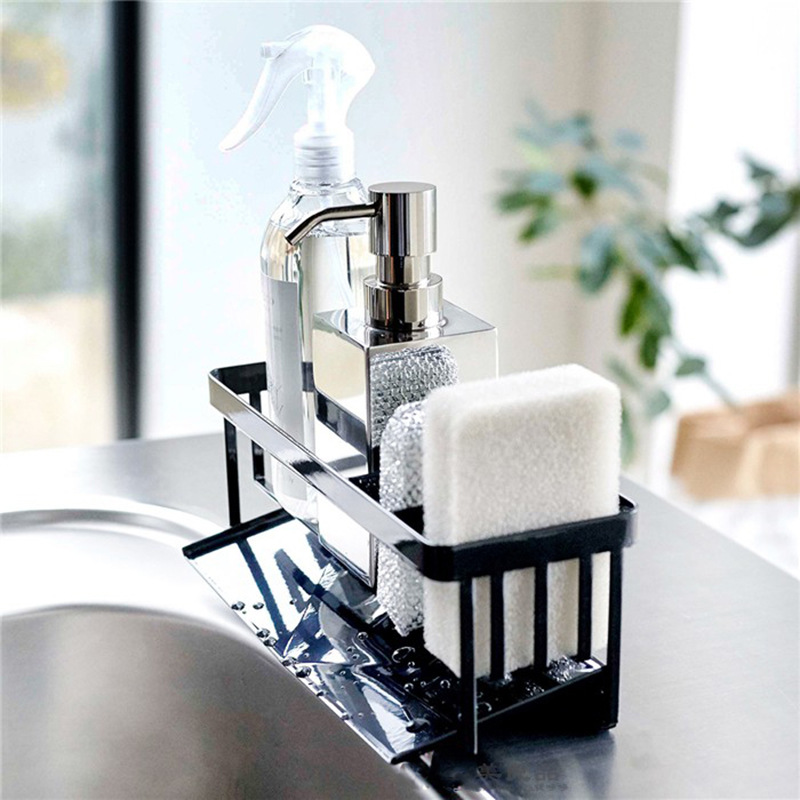 Moderno minimalista cocina trapo estante esponja paño vegetal drenaje mesa de almacenamiento superficie fregadero alféizar de la ventana de almacenamiento de detergente rack