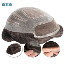 跨境男士假发仿真头皮隐形透气舒适夏季薄款逼真HD蕾丝网真人假发