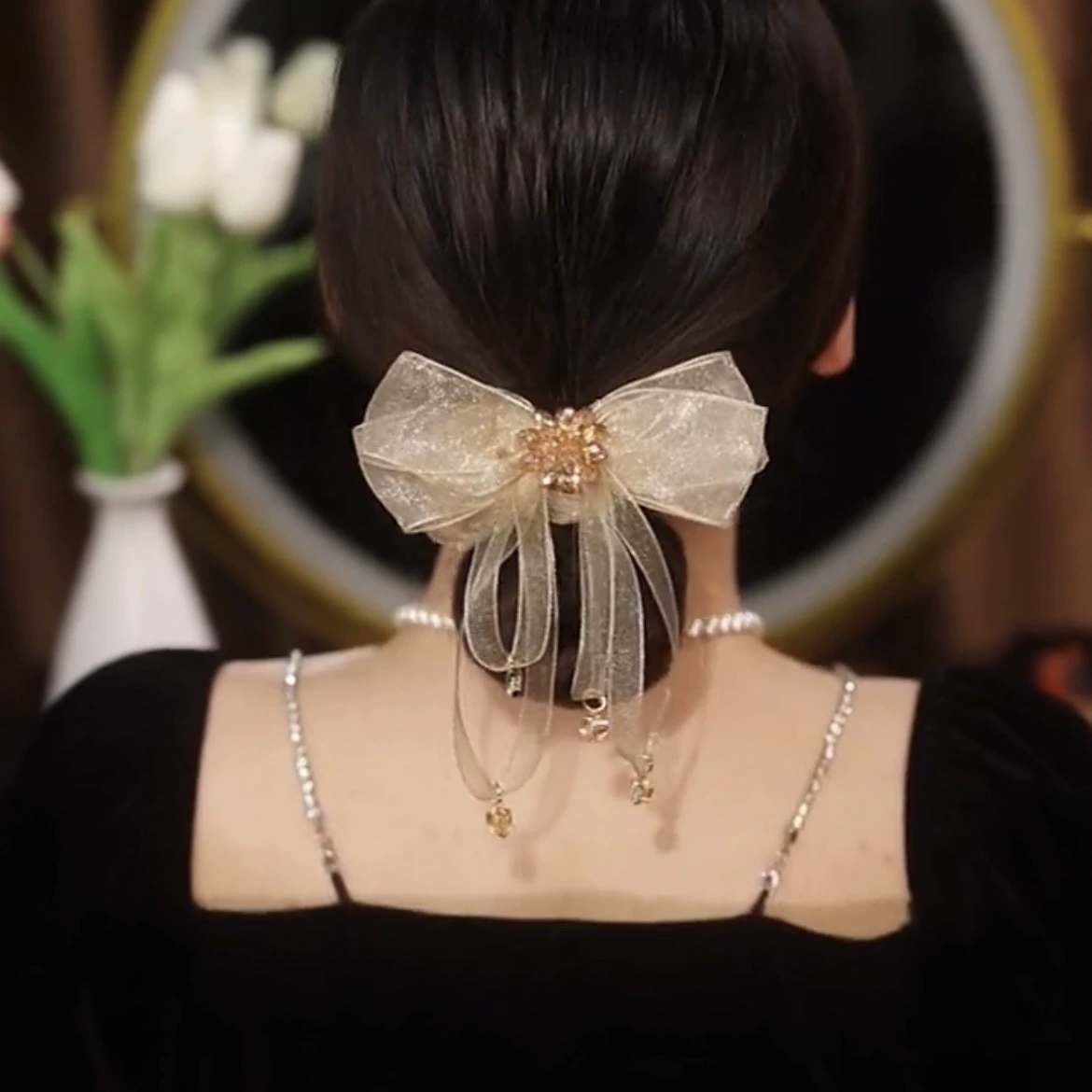 П tether Hair rope with bow, аксессуар для волос с кисточками, хвостик, стиль высокого качества, коллекция 2022