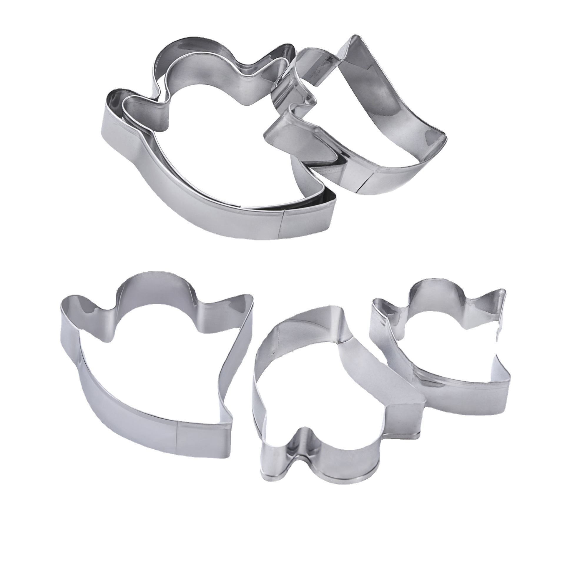 Home & Garden Stainless steel DIY fondant biscuit cookie vegetable fruit cake mold 3 piece set ghost_voghion.com