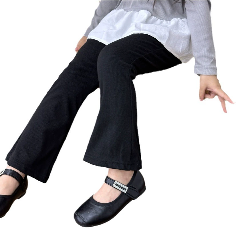 Детские л leggings демисезонные расклешенные брюки, облегающие, оптом