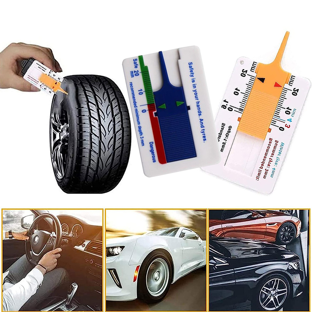 迷你轮胎花纹深度尺胎纹片深度仪mni游标卡尺仪0-20mm 胎纹片尺