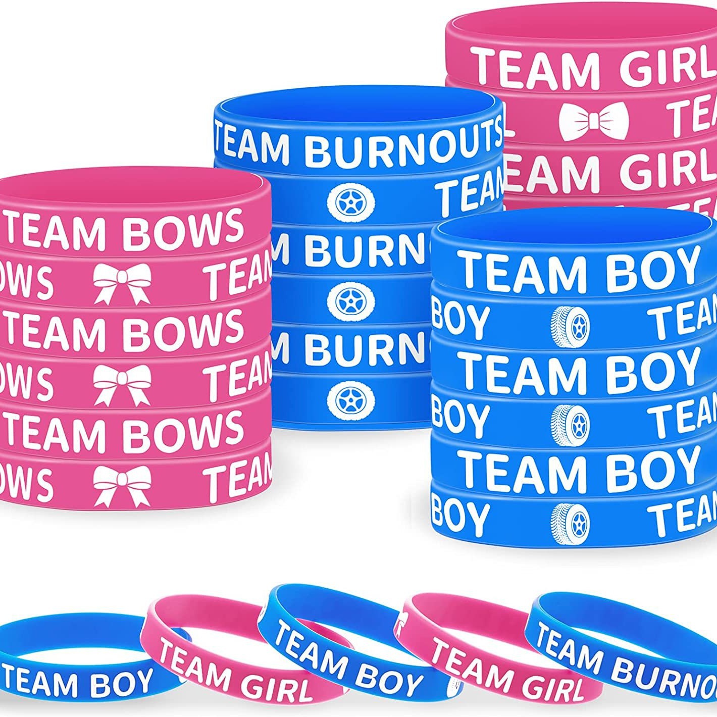 El fabricante hizo la pulsera del silicón que imprime el género masculino y femenino revela la correa de muñeca blanca roja y azul de la mariposa de las huellas de la impresión