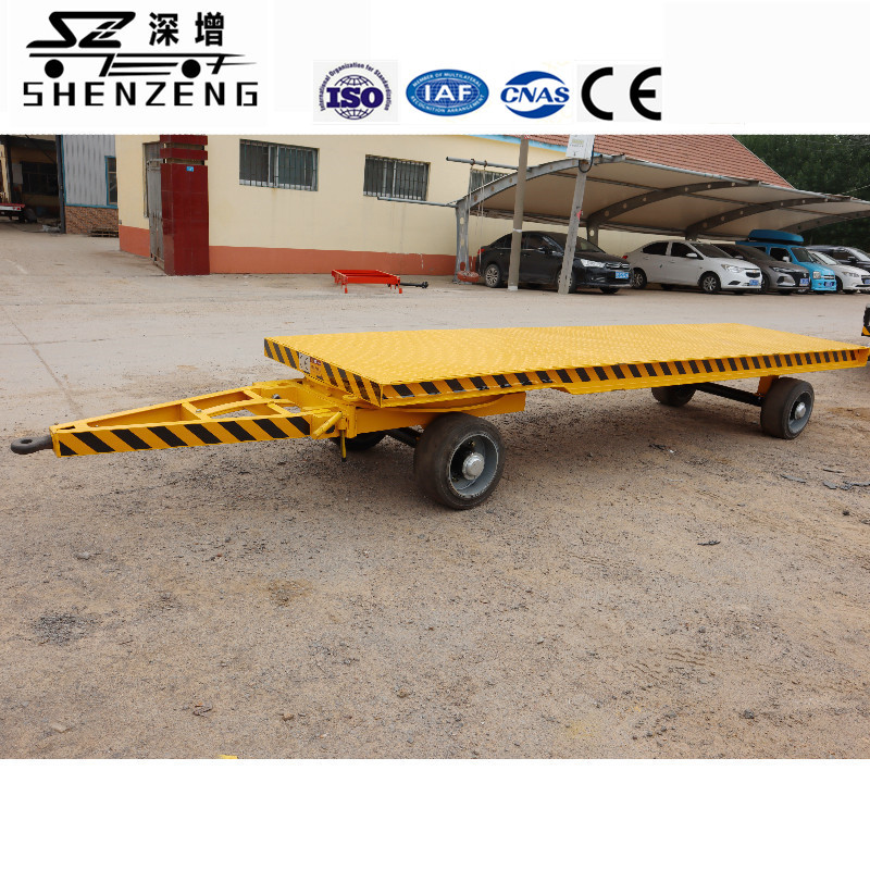 8吨平板拖车 平半挂车 厂内转运平板车 托盘拖车 叉车牵引挂车