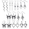 Black earrings, set, 2023, suitable for import, 6 pair