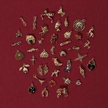 小吊坠项链爱心diy锆石项链女蝴蝶靴子十字架太阳手链女钛钢复古