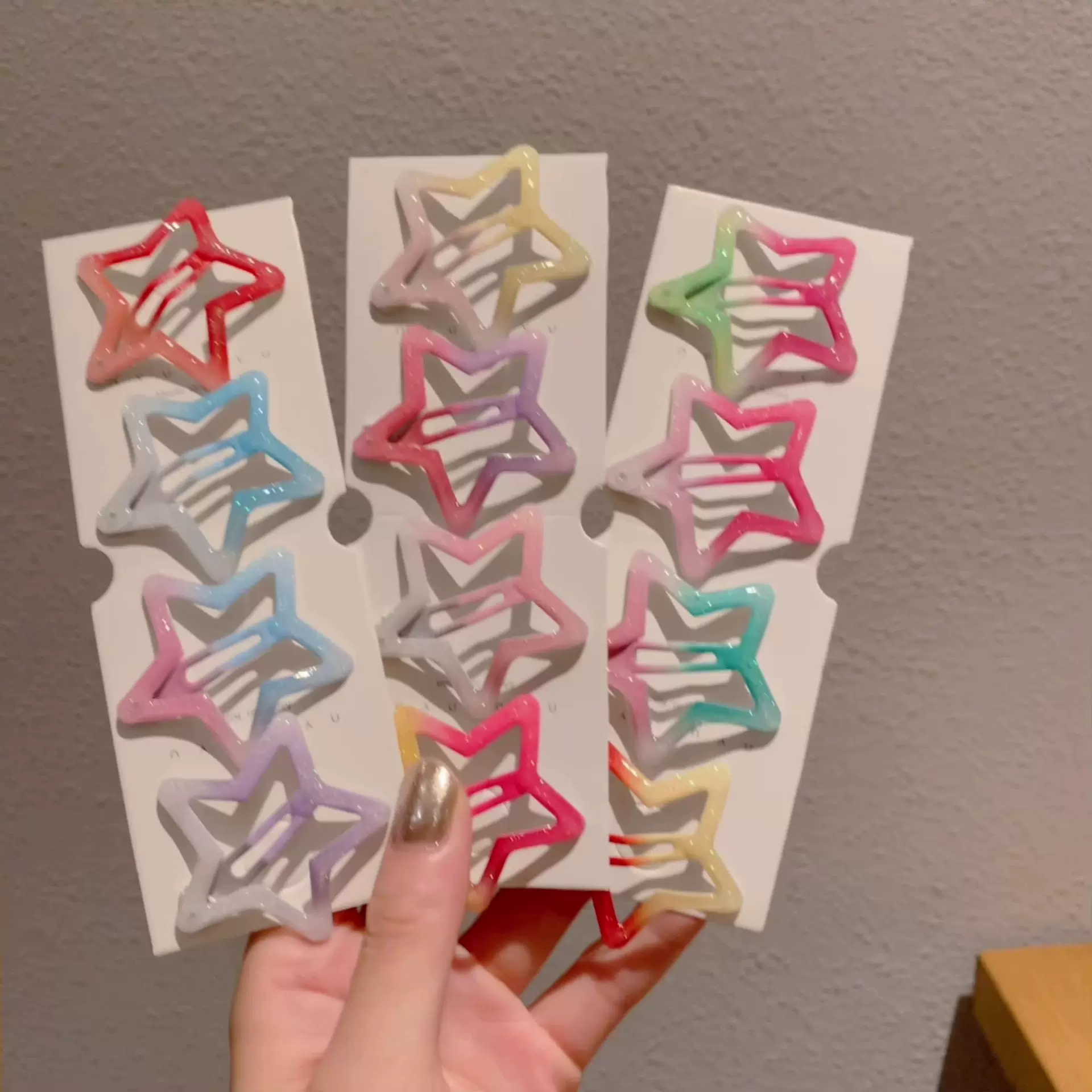 女童刘海侧夹夹子宝宝发卡儿童可爱BB夹碎发女孩头饰五角星发夹发