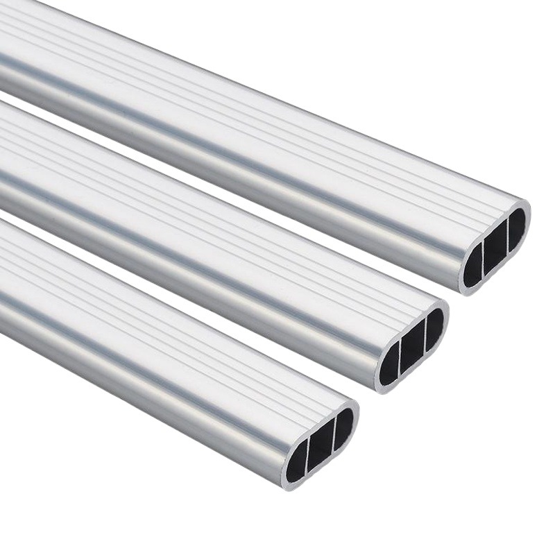 Engrosada armario percha Rod Holder ropa Polo armario interior plana transversal Barra de aleación de aluminio armario accesorios de hardware varilla ropa polo