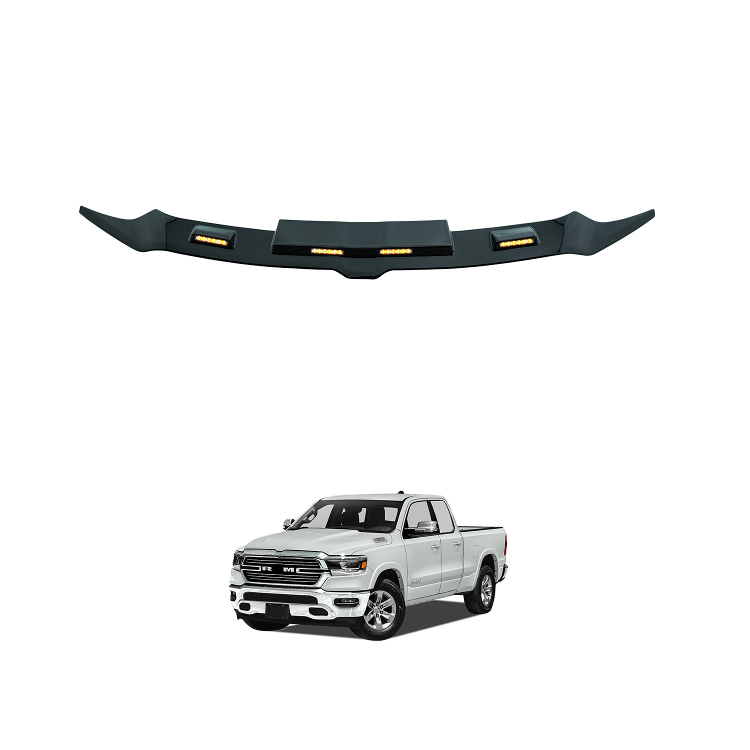 TXR es adecuado para Dodge RAM1500, accesorios especiales para marquesina de modificación de bloque de grava de automóvil Bonnet Guard