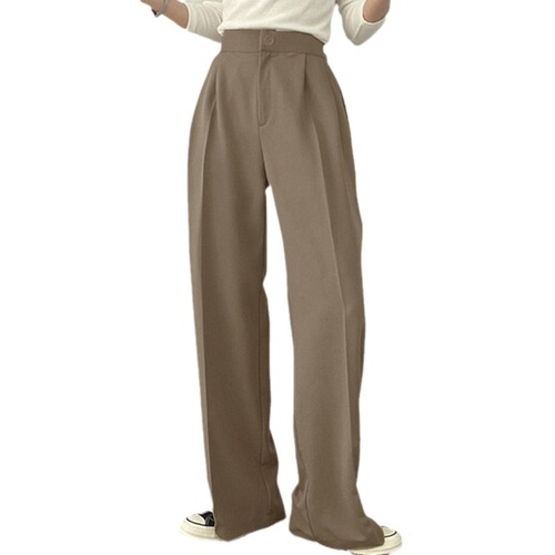 Amazon Women's Casual Long Pants 2025 New Straight Leg Droopy Wide Leg Pants in Multiple Colors Streetwear Suit Pants for Women