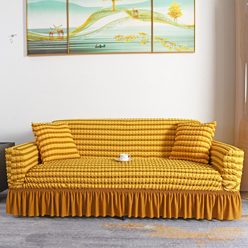 Nueva funda de sofá de lujo ligero, funda de sofá elástico grueso de gasa de espuma, funda universal todo incluido anti-agarre de gato, cuatro estaciones universales