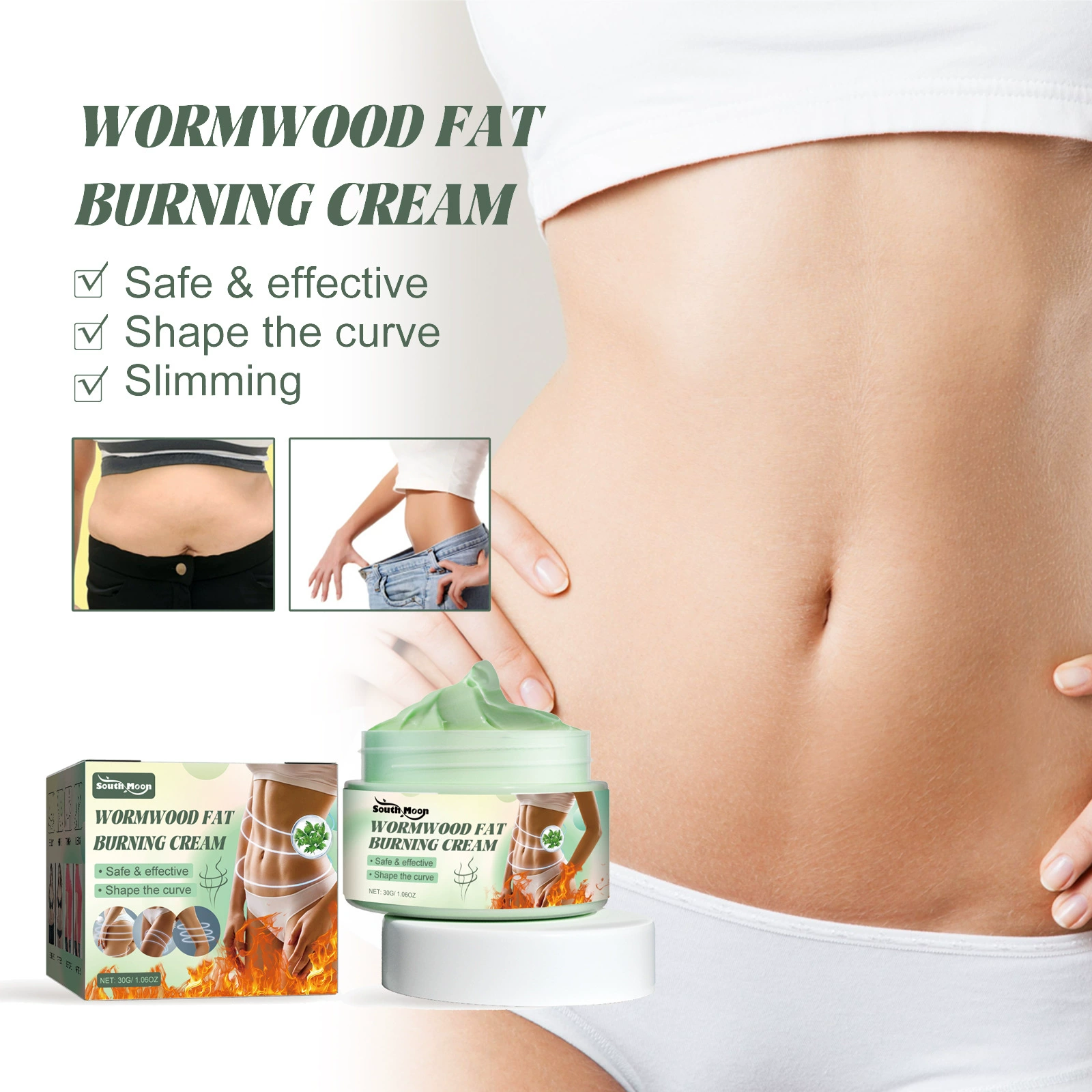 South Moon Полынь крем для похудения увлажняющий и укрепляющий массаж живота кожи тела ленивый формирующий массажный крем
