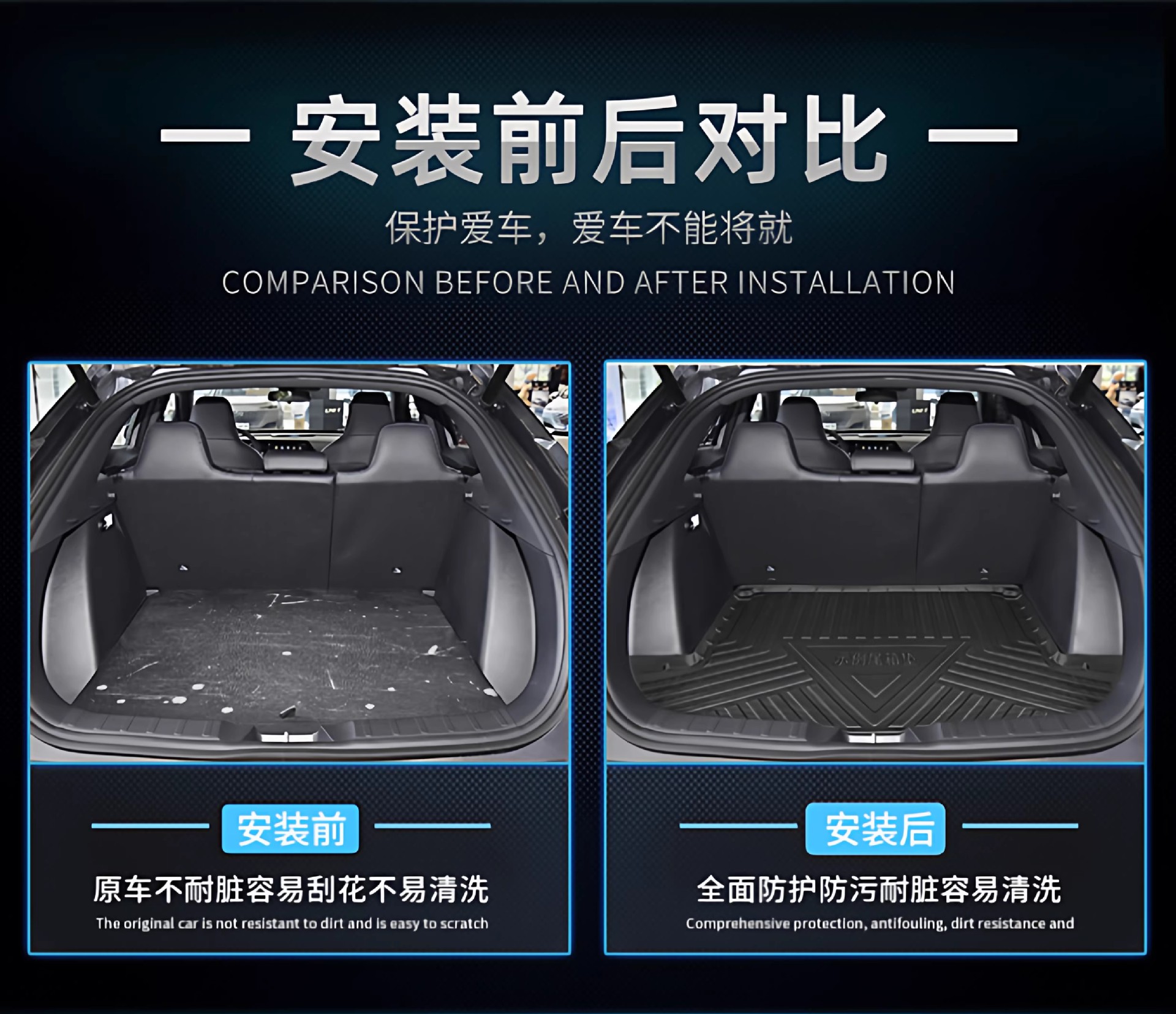 Suitable for 26-Year-Old Icaur Chery Icar V27 Floor Mats, 3D All-Weather Tpe Trunk Mat, Carbon Fiber Pattern Backrest