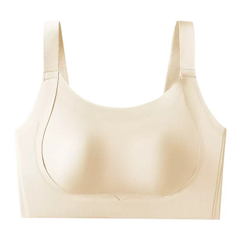 Taza de orejas de conejo, base líquida invisible, ropa interior líquida, pechos grandes para mujer, senos pequeños, senos pequeños, sujetador sin anillo de acero, transpirable, delgado, talla grande