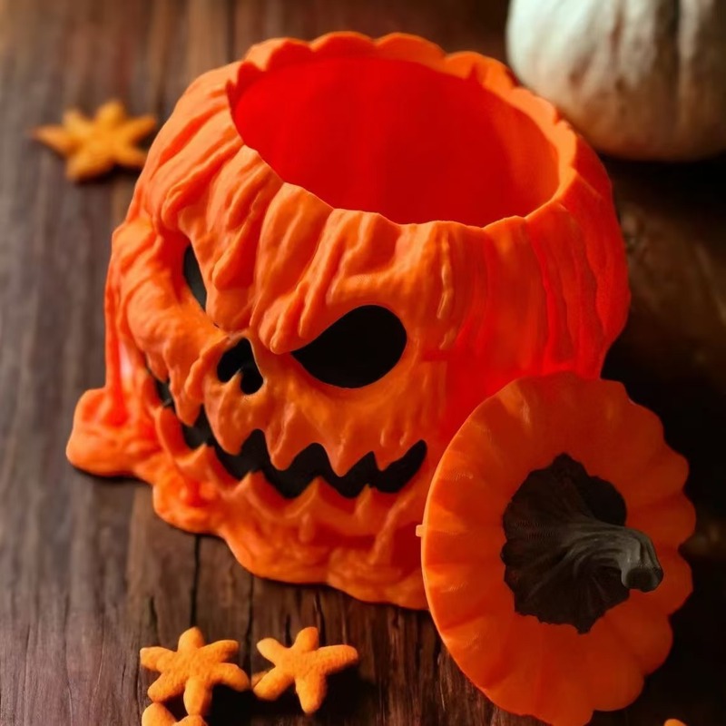 跨境万圣节新款Melting Halloween Pumpkin Candy Bowl南瓜糖果碗|undefined