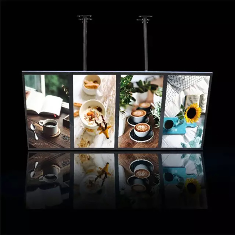 美什 超薄灯箱铝合金卡扣式灯箱 发光点餐菜单展示牌吊挂led灯箱