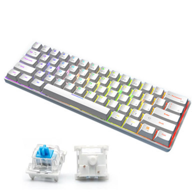 유선 단일 모드 흰색 녹색 축