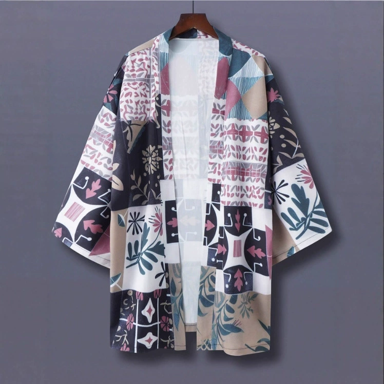 Кимоно хаори, кардиган, европейская и американская уличная мода, крутая накидка, верхняя одежда, защита от солнца для отдыха, свободная повседневная куртка, рубашка