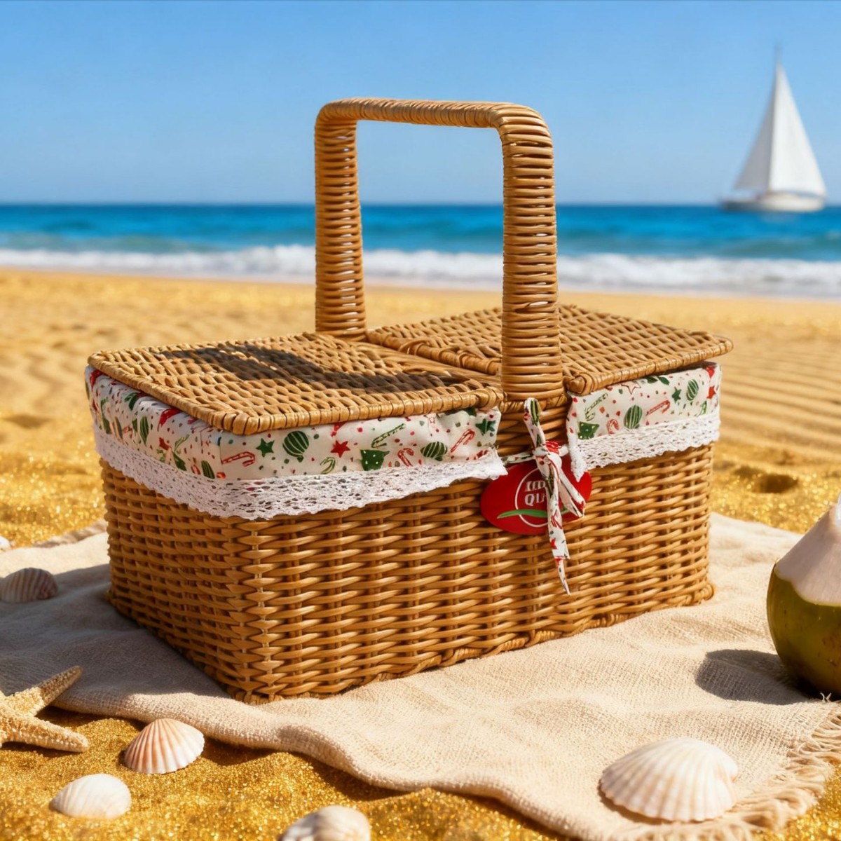 Cesta de almacenamiento de trenzado de sauce, cesta de picnic de trenzado, cesta de regalo de mano cubierta al aire libre, cesta de verduras, cesta de huevos