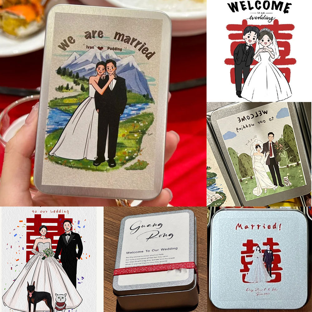 创意马口铁喜糖盒子多款彩色铁盒糖果饼干饰品收纳马口铁包装盒子