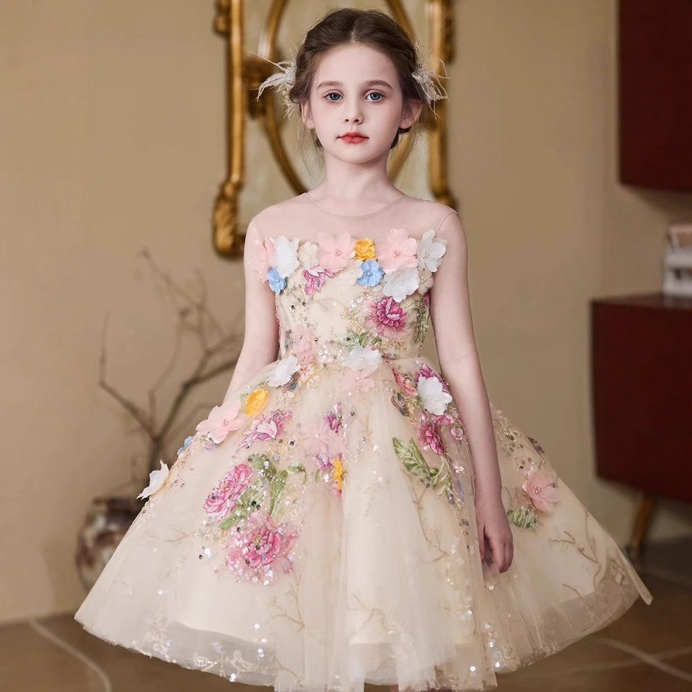 Dress, fairy small princess costume, piano, children's suit, Birthday gift 3
