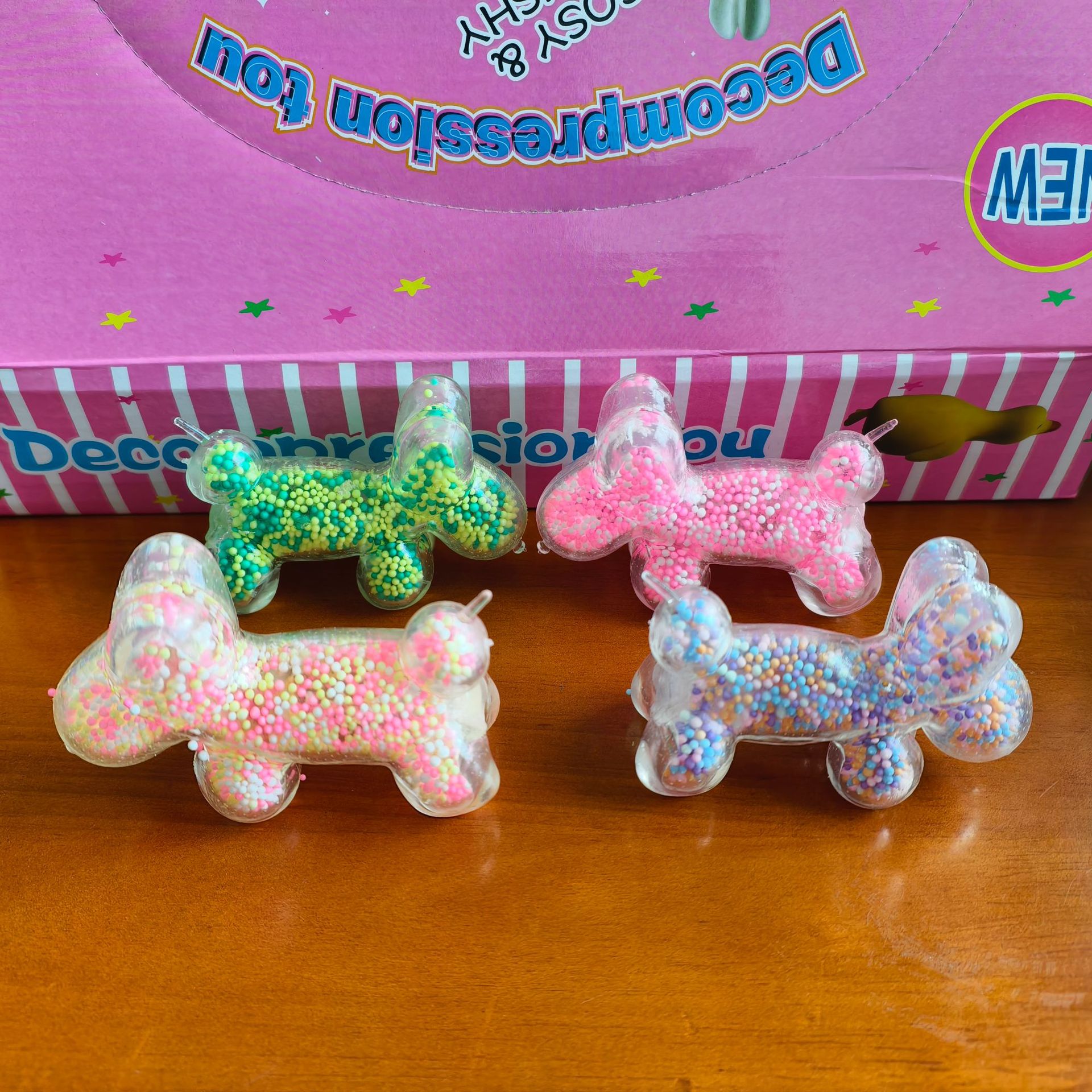 Douyin.com rojo lindo Globo de maltosa de gelatina perro lindo animal amasado música descomprimido lote de suministro de juguetes de descompresión