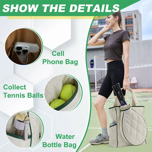 Cross-Border Tennis Bag, Tennis Racket Bag, Sports Portable Racket Bag, Badminton Racket Bag, Multi-Functional Racket Backpack