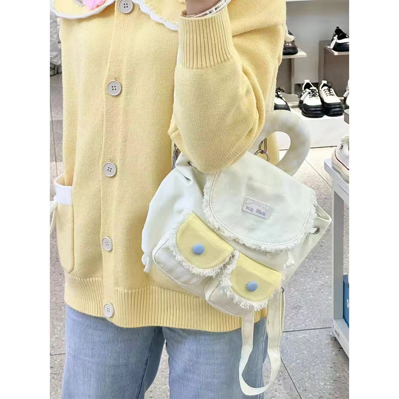 バックパック日本と韓国のカレッジスタイルガーリーなカラフルなチェックの小さなバックパックマカロンカラーカジュアルバックパック