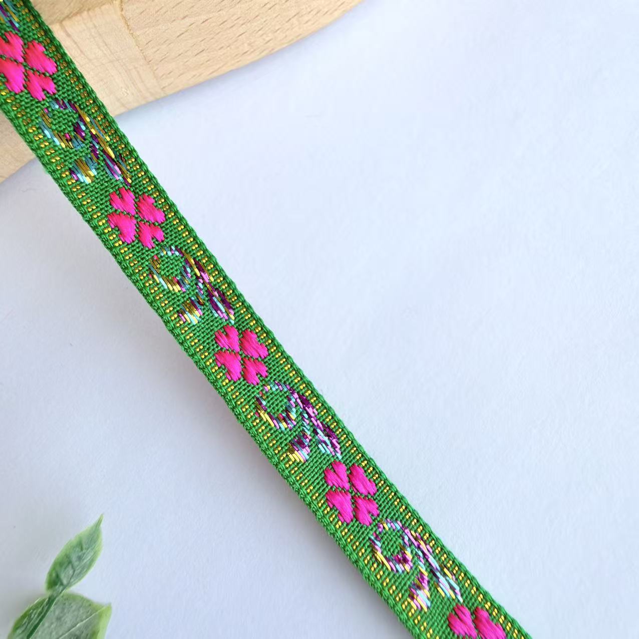 Cinta Jacquard de Estilo Étnico de 1 cm, Nylon, Decorativa, para Ropa y Manualidades image 12
