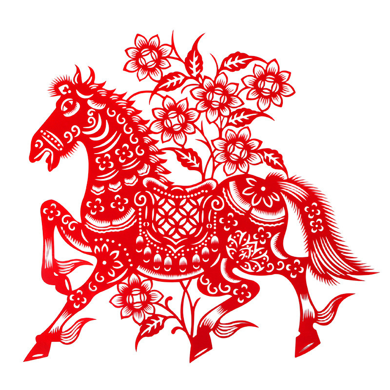 非遗传统宣纸剪纸成品窗花中式国潮布置卧室客厅背景墙刻纸装饰品|undefined