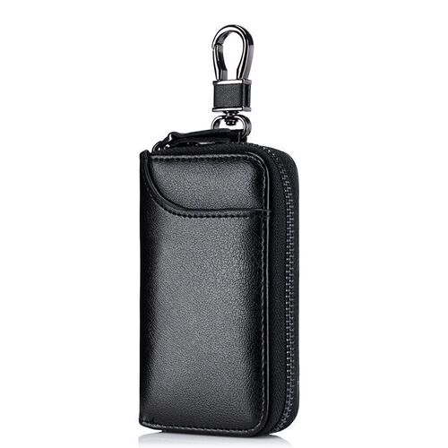 Key bag key bag men's large capacity genuine cowhide business home simple zipper waist hanging car multi-function card holder