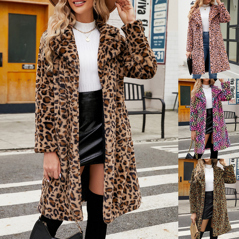F0587 Cross-border European and American Fashion Casual Square Collar Faux Fur Coat Plush Long Coat Autumn and Winter Coat F0587 Cross-border European and American Fashion Casual Square Collar Faux Fur Coat Plush Long Coat Autumn and Winter Coat