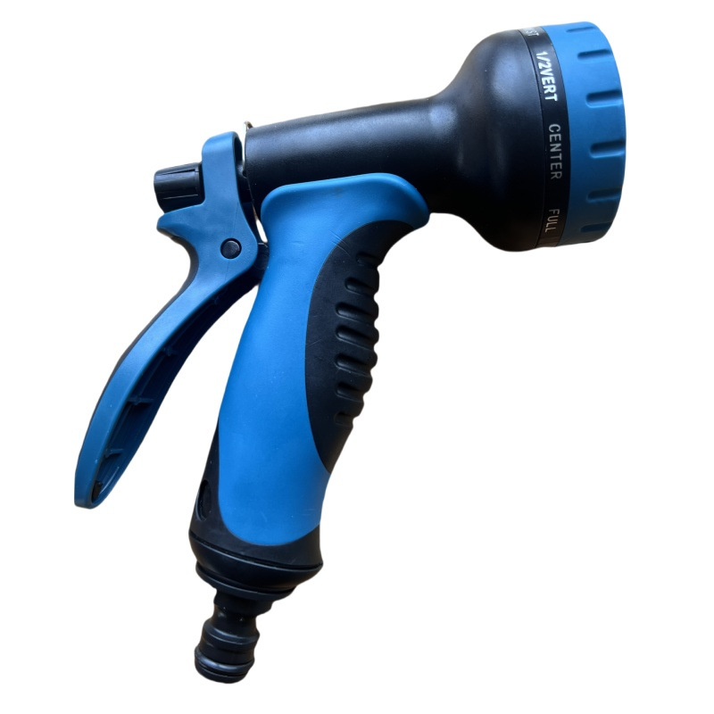 Household tap water multifunctional gardening watering water gun rinsing artifact telescopic water pipe nozzle hose suit blue and black
