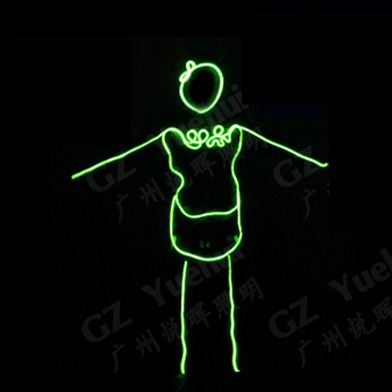 Escenario LED luminoso IT joven mujer fluorescente rendimiento ropa de luz nocturna programa de la escuela de la fiesta espectáculo lámpara accesorios