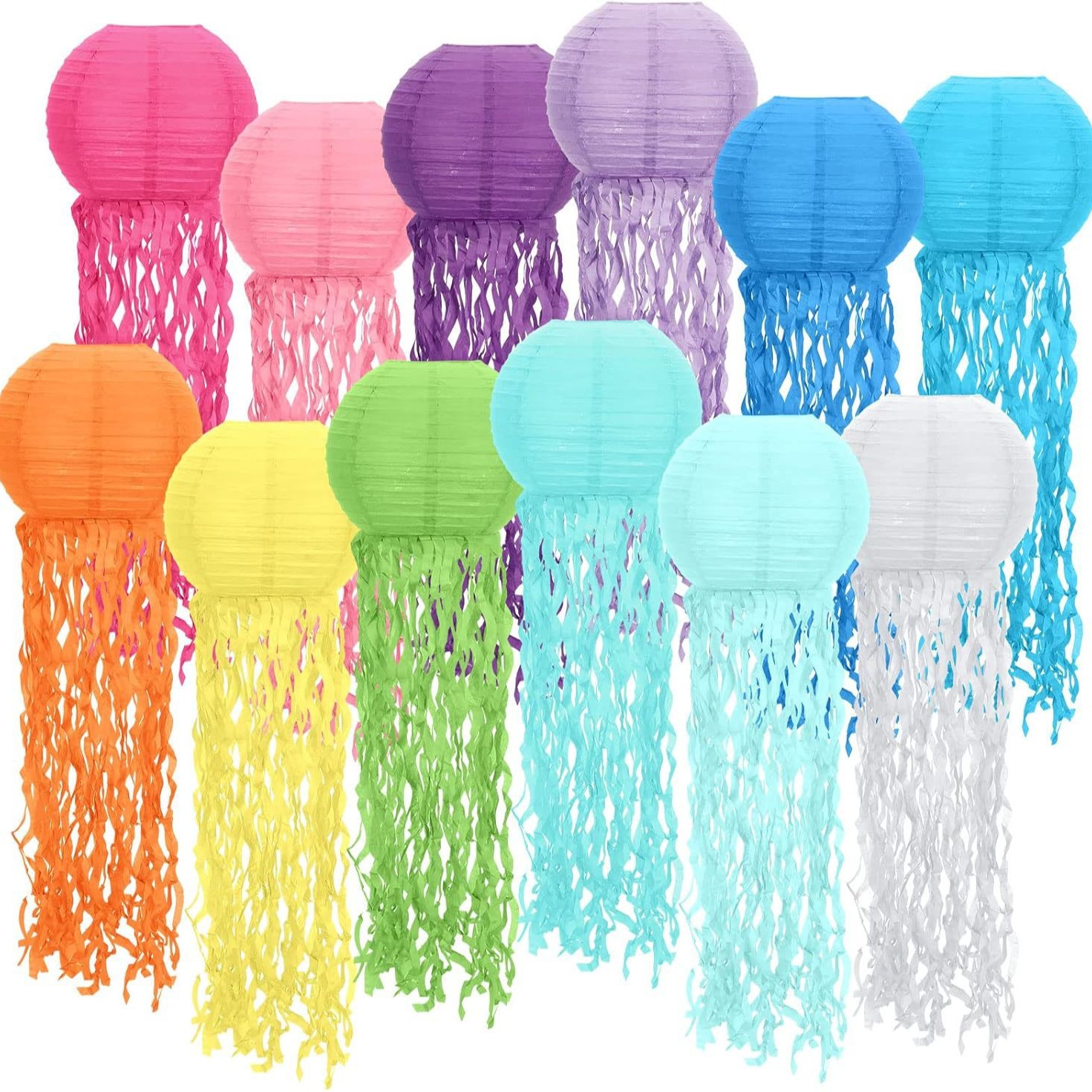 Laipai wholesale cross-border colorful jellyfish paper lanterns…