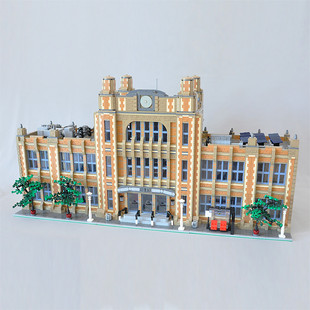 Cross-Border Moc: C5022 Modular School with Detailed Interior Structure 14412 Parts