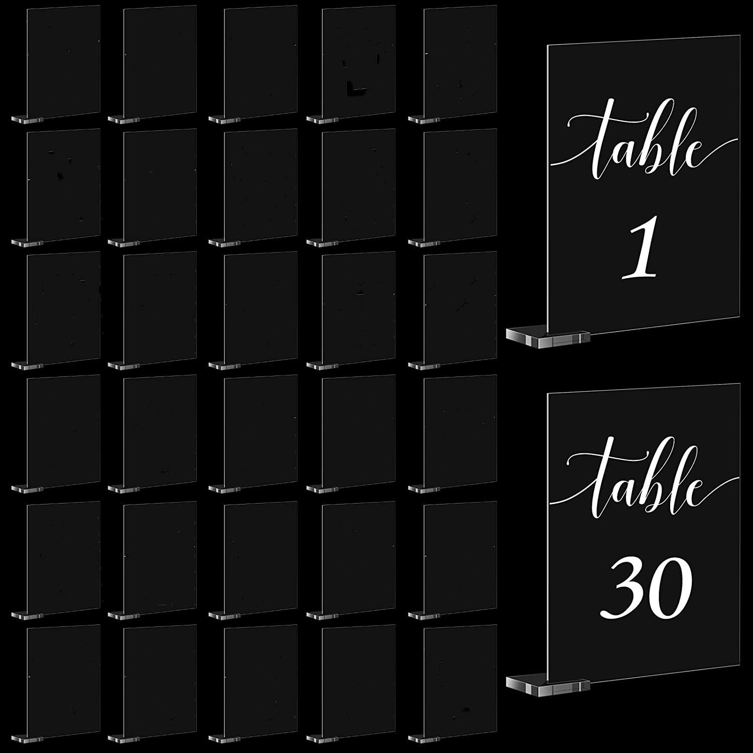 跨境热销透明亚克力婚礼桌位牌 DIY空白亚克力派对宴会餐桌号码牌