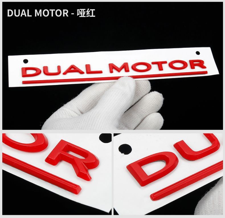 Tesla MODEL Y English car emblem sticker, model 3/Y black car emblem lettering, black tail emblem modification