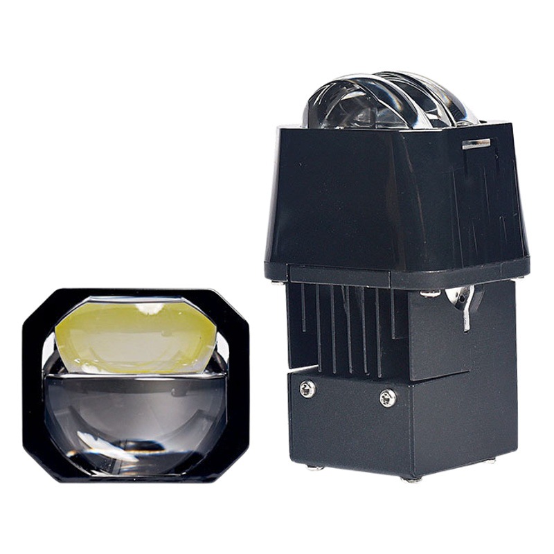 Coche transfronterizo de 1,5 pulgadas LED de tres luces de matriz de doble luz Módulo de modificación de faros de lente lejos y cerca de foco súper brillante integrado