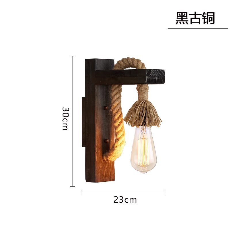 American country retro cafetería pasillo restaurante bar creativo madera madera lámpara de pared