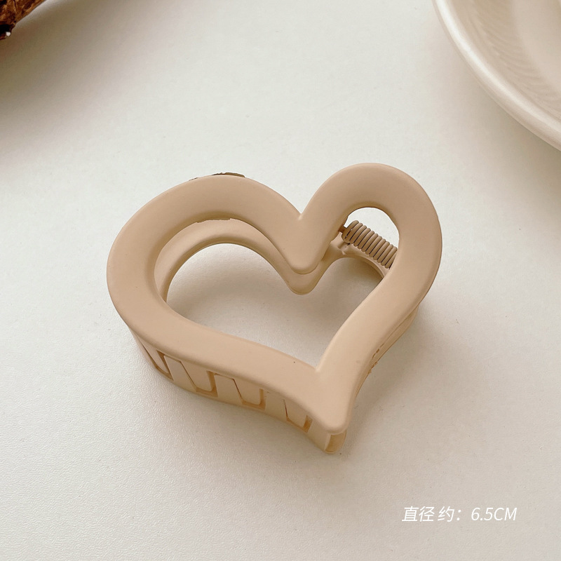 Clip de agarre de color café de Maillard, gran cantidad de cabello de alta calidad, clip grande, elegante, simple coreano, sin dañar el cabello, clip de tiburón, mujer