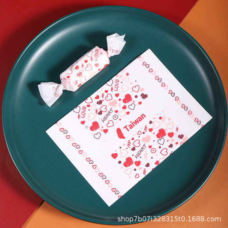 Papel de embalaje de papel de turrón embalaje de papel de caramelo embalaje de papel de turrón papel de caramelo de arroz glutinoso 100 piezas