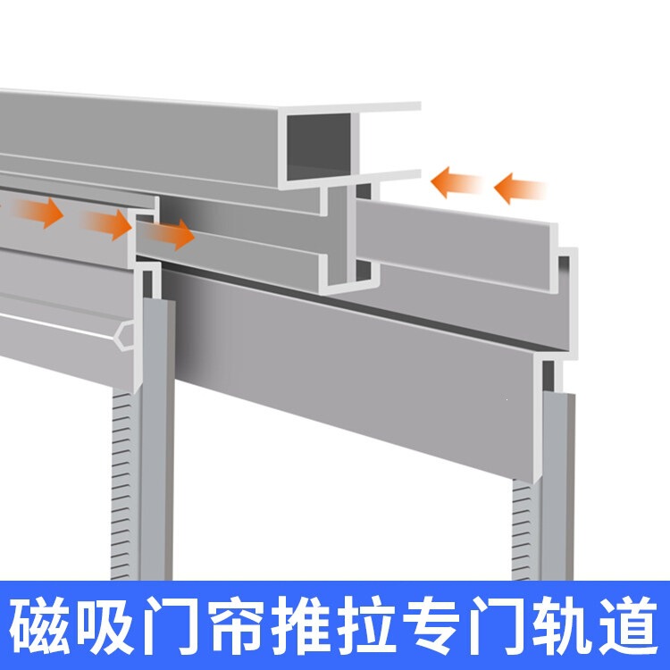 Movable Magnetic Door Curtain Track Slide Pvc Soft Air Conditioning Curtain Sliding Folding Double Track Frame Accessories Movable Magnetic Door Curtain Track Slide Pvc Soft Air Conditioning Curtain Sliding Folding Double Track Frame Accessories