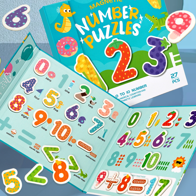 Educación temprana para niños, aritmética, aritmética, descomposición de matemáticas, iluminación para estudiantes de primaria, suma y resta magnética de madera, material didáctico