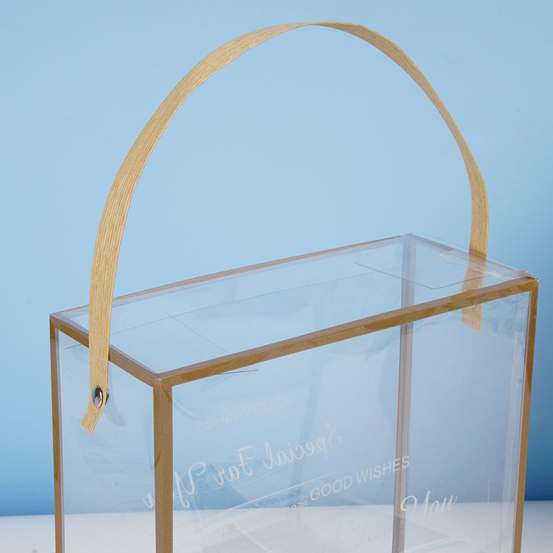 Copo de nieve crujiente caja de embalaje de galletas turrón transparente pet caja de regalo de plástico bolsa de embalaje portátil de galletas de caramelo