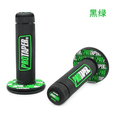Motorcycle Handle Cover PRO handle glue 22mm universal - labeling-pro-black-color-handle-glue-black-green