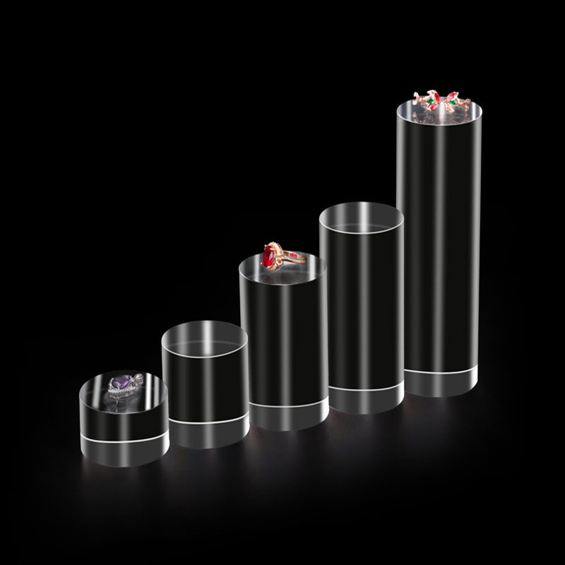 惠州大亚湾淡水亚克力透明圆柱底座展台装饰摆件首饰圆形展示台