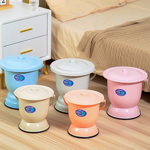 Pregnant woman's urine bucket, toilet bucket, sputum jar, thickened anti-slip household night bucket, toilet seat, urinal, urine pot, old-fashioned high-leg