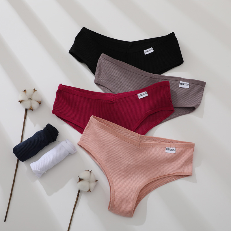 Women's underwear cotton V waist sexy Brazilian pants cross-border girls underwear high fork thong S003