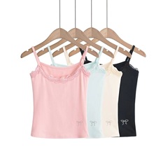 美式辣妹內搭打底蕾絲邊吊帶背心女夏季外穿修身顯瘦短款抹胸上衣